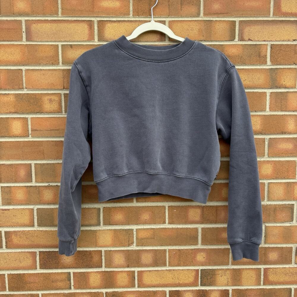 Aritzia TNA Cropped Crewneck Grey Womens Size XS lounge Comfy
